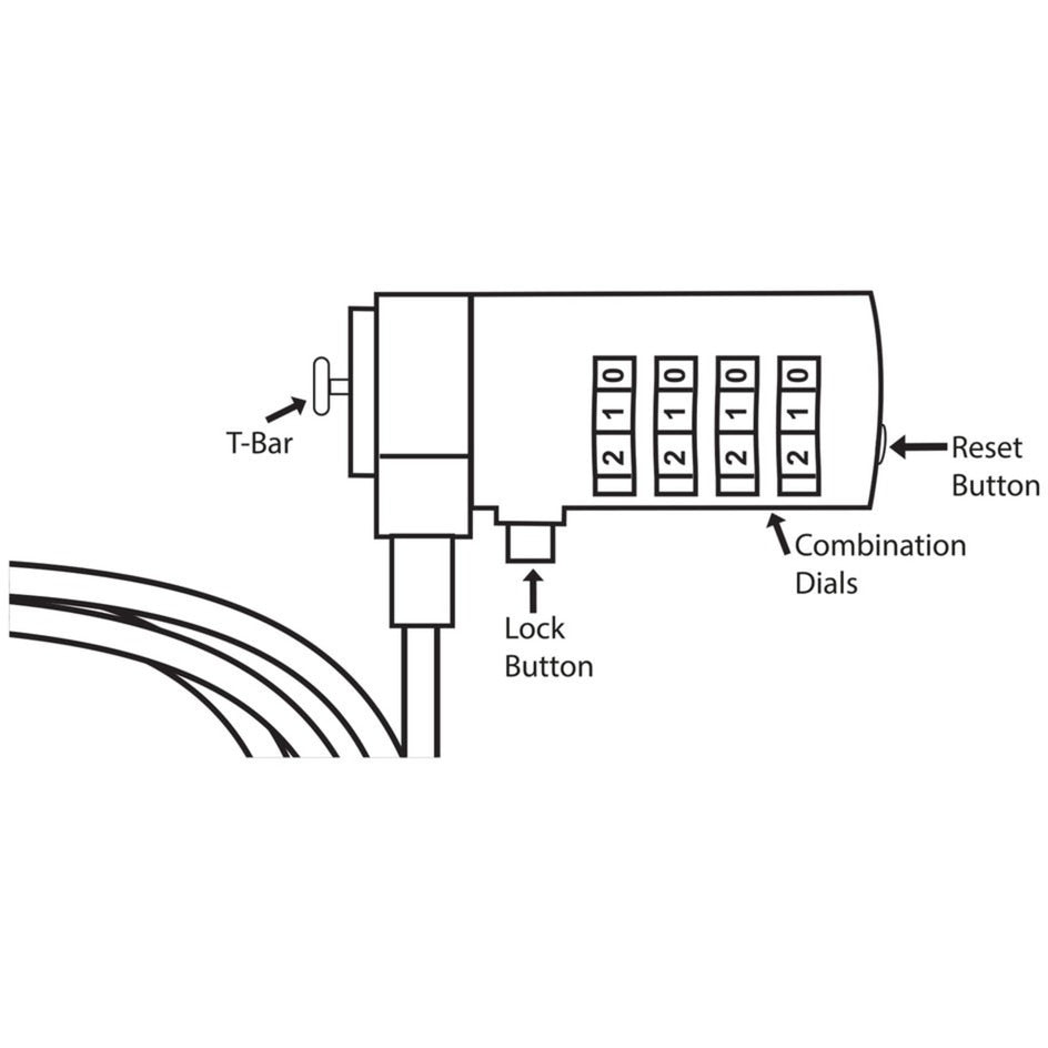 Act Connectivity Laptop Lock mat numeresche Code AC9015
