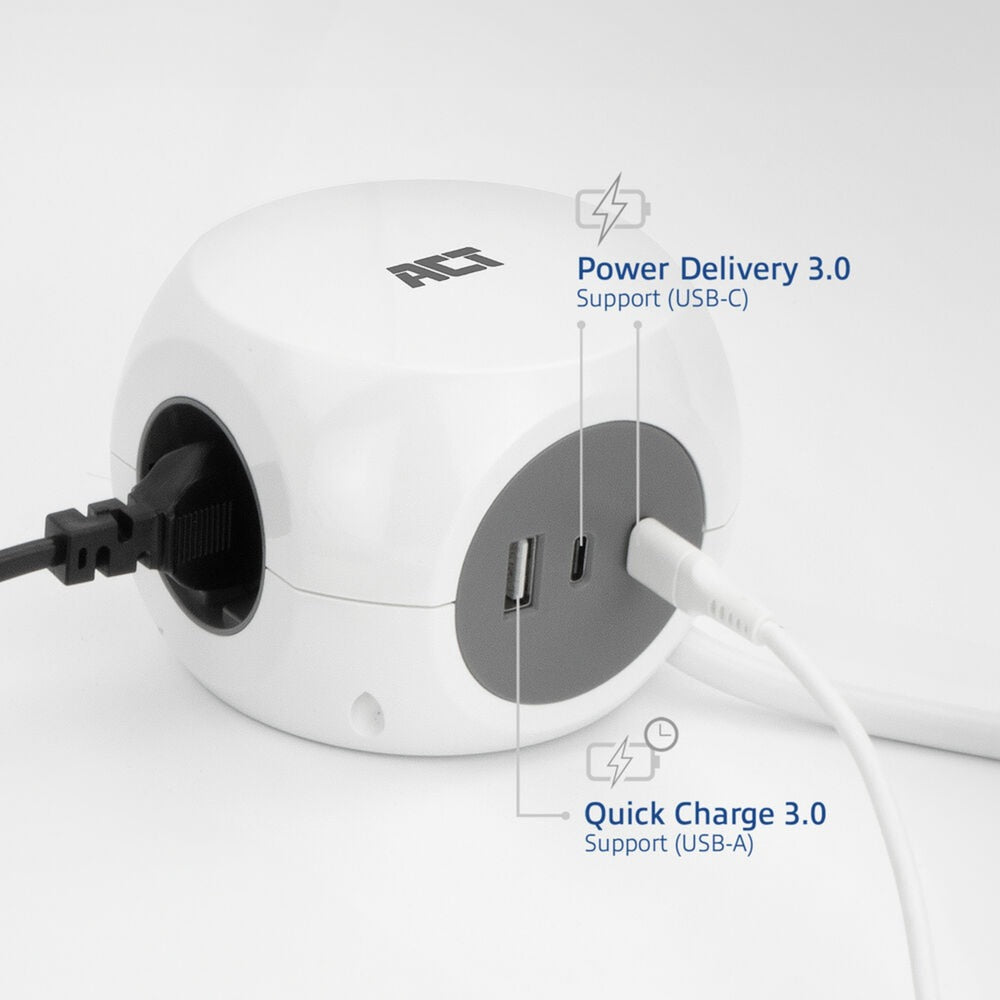 Act Connectivity Socket Kubus mat 3 Sockets, 30w D