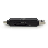 Act Connectivity USB-C USB-A Carte Reader, SD Micro SD