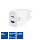 Act Connectivity USB-C USB-A charger 20W with Delivery PPP, quin