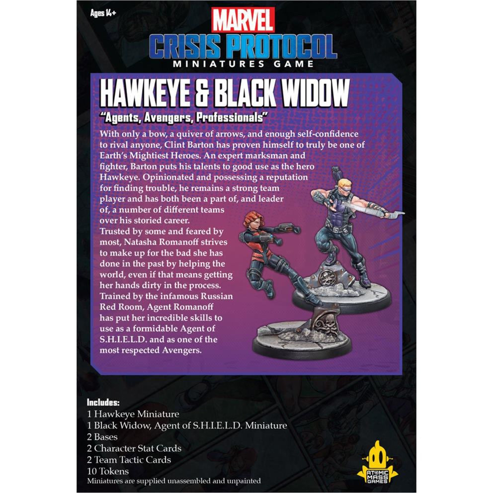 Asmodee Crisis Protocol: Hawkeye in Black Widow