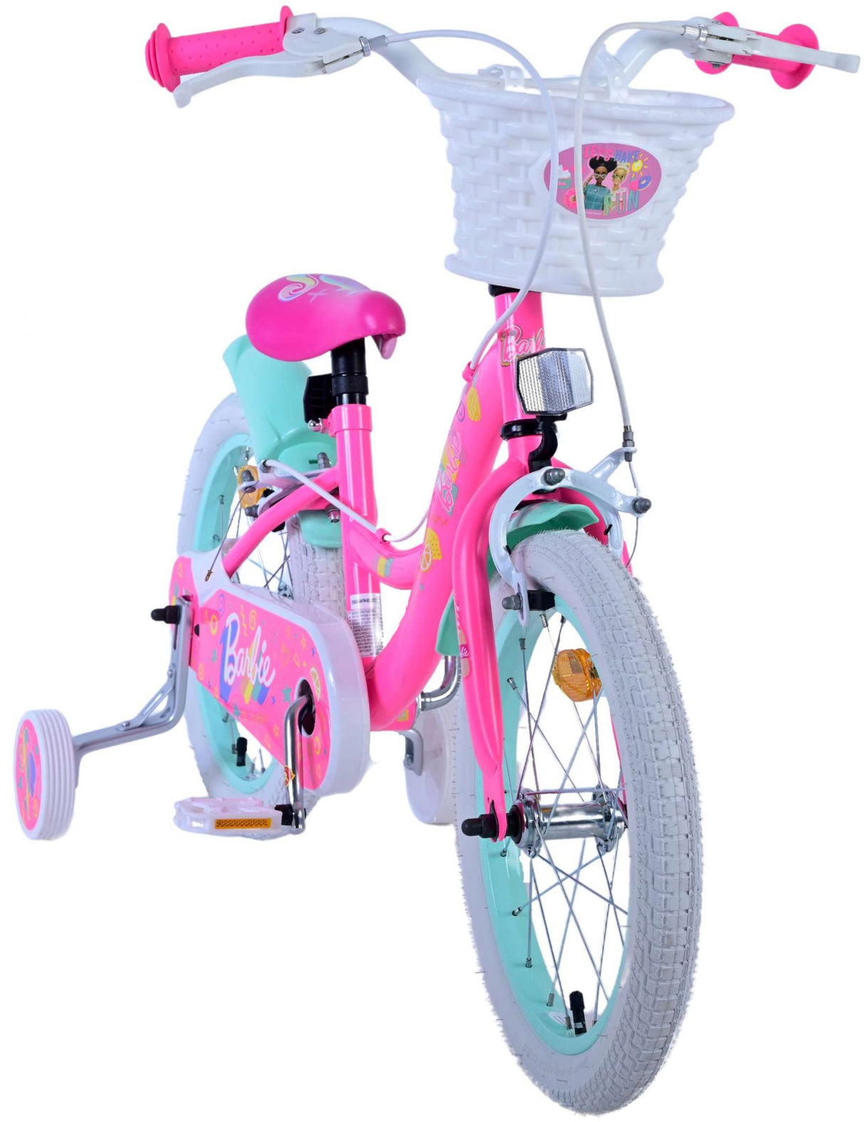 Barbie Children's Bicycle - Girls - 16 tommer - Pink - To håndbremser