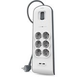 Sécurité de tension Belkin avec 6 sockets et 2 USB-P