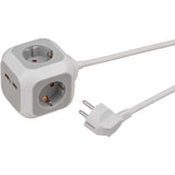 Brennenstuhl alea-kraft 2xusb-charger + plug 4-time