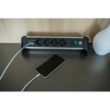 Brennenstuhl Alu-office-Line-Line avec fonction de chargement USB 4-
