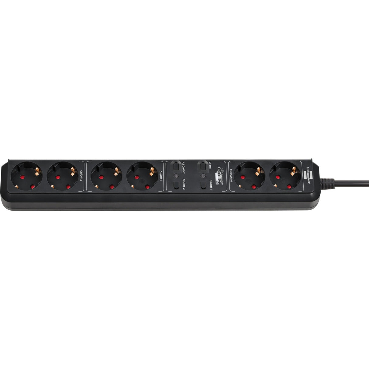 Brenenstuhl WiFi Plug-a 6 Verbindunge fir dobannen schwaarz