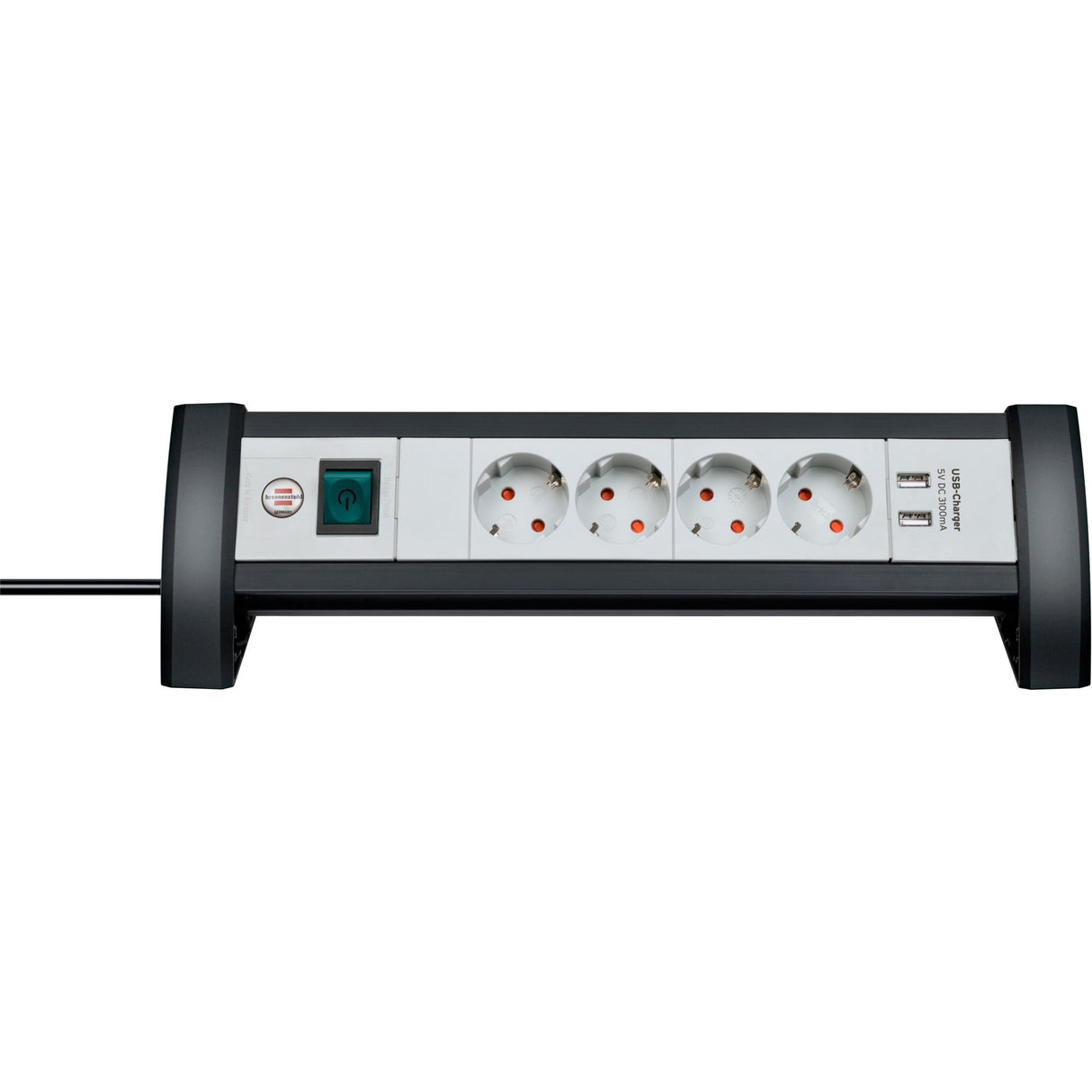 Brennenstuhl Prime de bureau premium 4 fois + 2x USB
