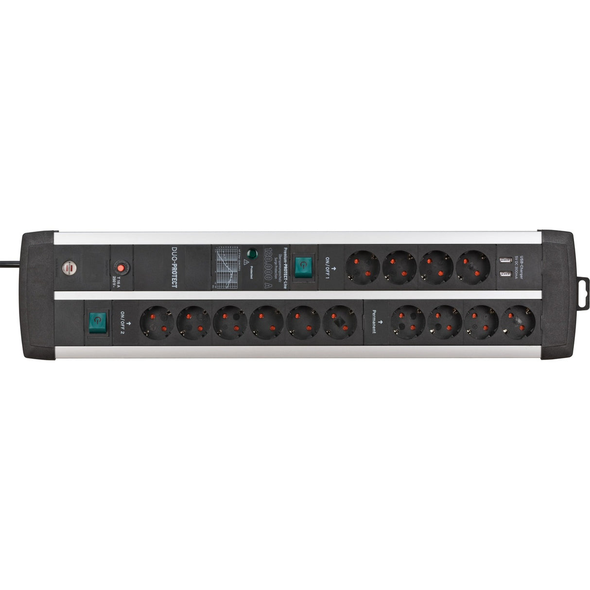 Brennenstuhl Premium-Protect-Line 120,000A Duo Socket 14-V