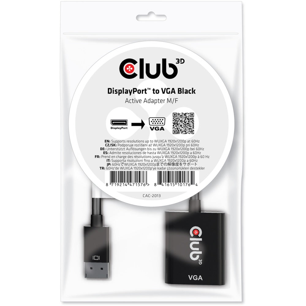 Club 3D DisplayPort 1.1 to VGA Active Adapter
