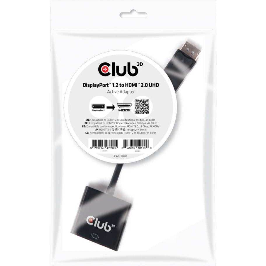 Club 3D DisplayPort 1.2 à HDMI 2.0 UHD Adaptateur actif