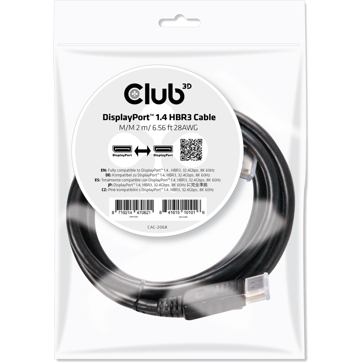 Club 3D Displayport 1.4 Displayport 1.4