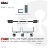 Club 3D DisplayPort 2.1 BI-Directional VESA DP80 Certified