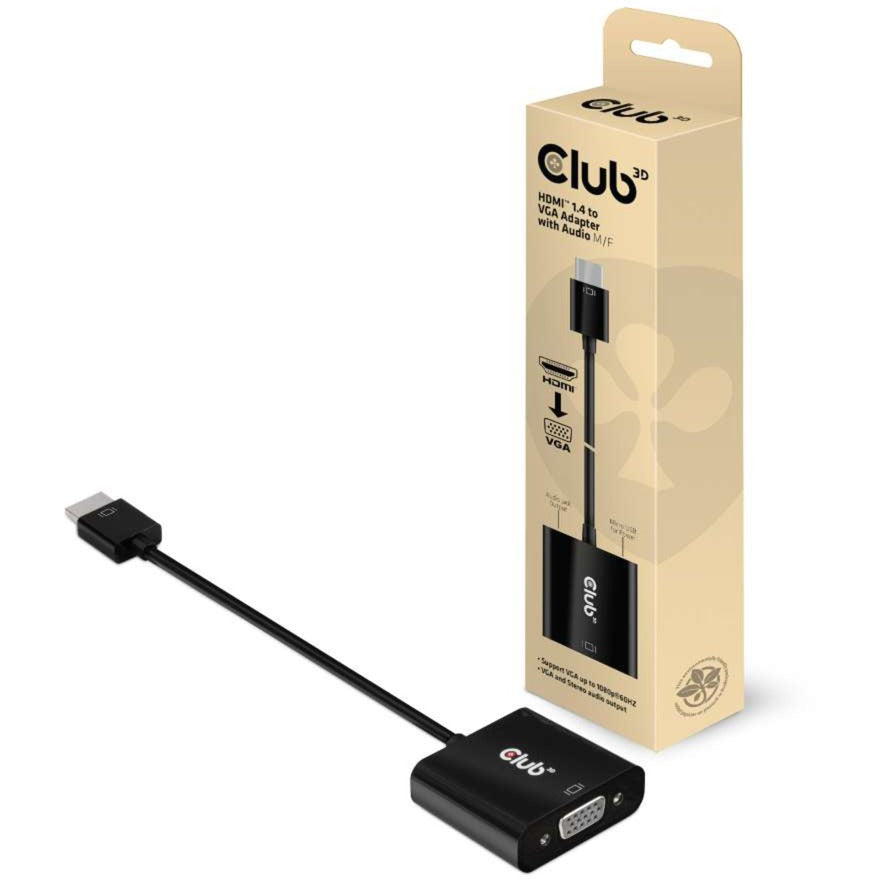 Club 3D HDMI 1.4 til VGA -adapter med lyd