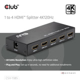Club 3D HDMI Splitter 1x> 4x HDMI 4K 12k 12k 12k