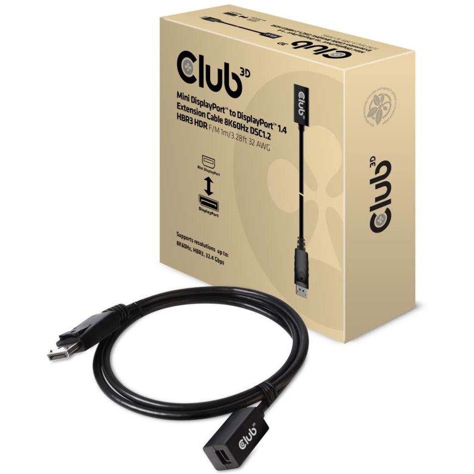 Club 3D Mini DisplayPort> DisplayPort 1.4 (Man)