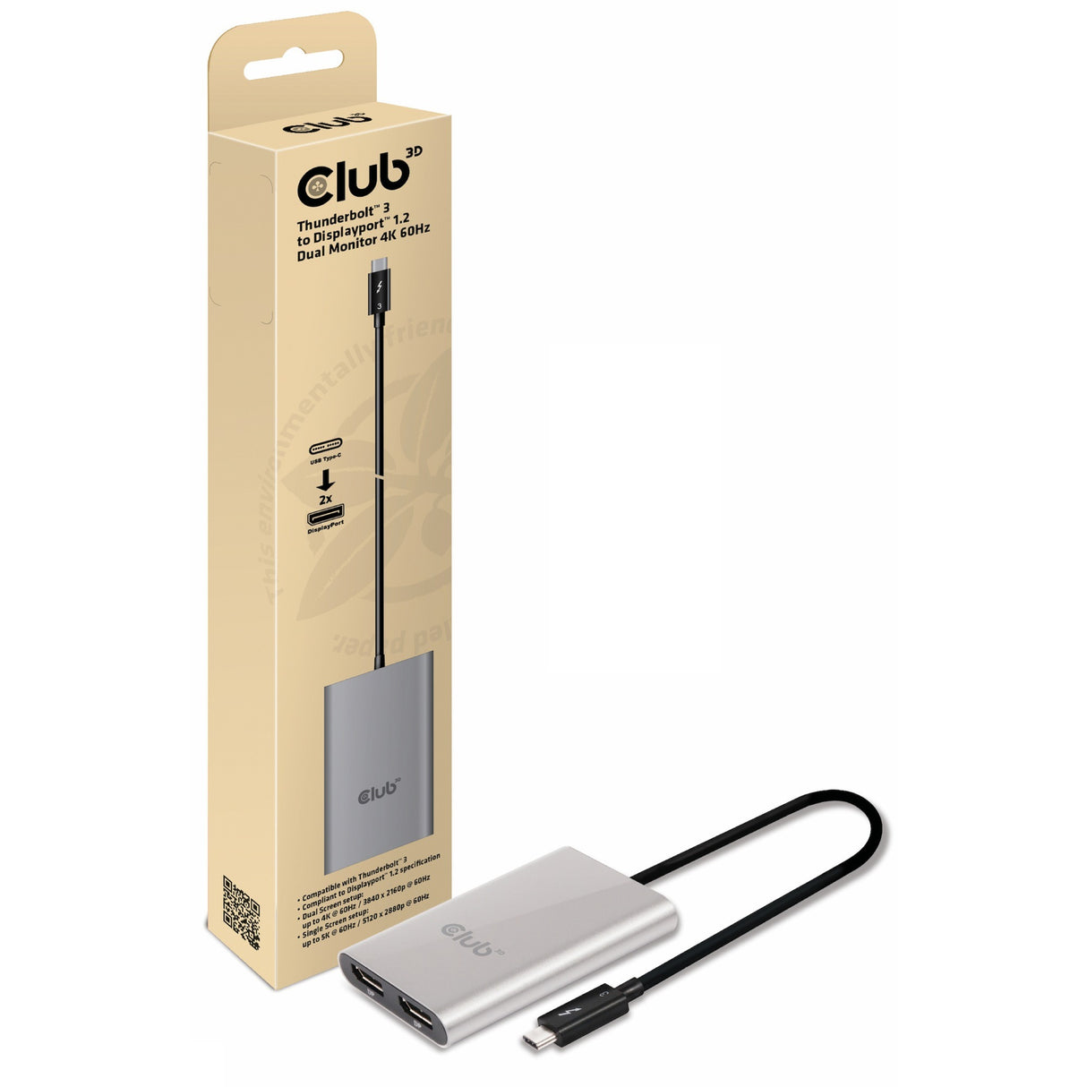 Club 3d Thunderbolt 3 do DisplayPort 1.2 Adapter