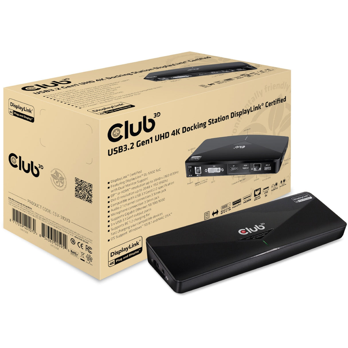 Docking stanice Club 3D USB 3.0 4K