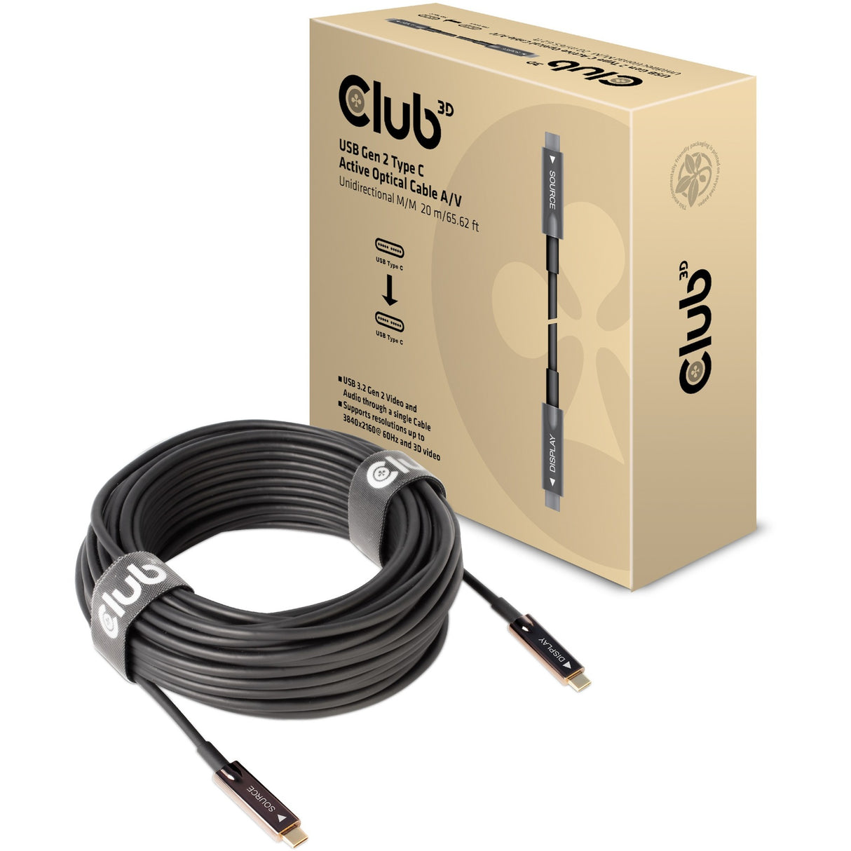 Club 3D USB-C Gen 2 Active Optical A V UNIDICECTIONAL M M M M M M M M M M M M