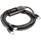 Club 3D USB typ-c, y nabíjecí kabel na 2x USB typu-c