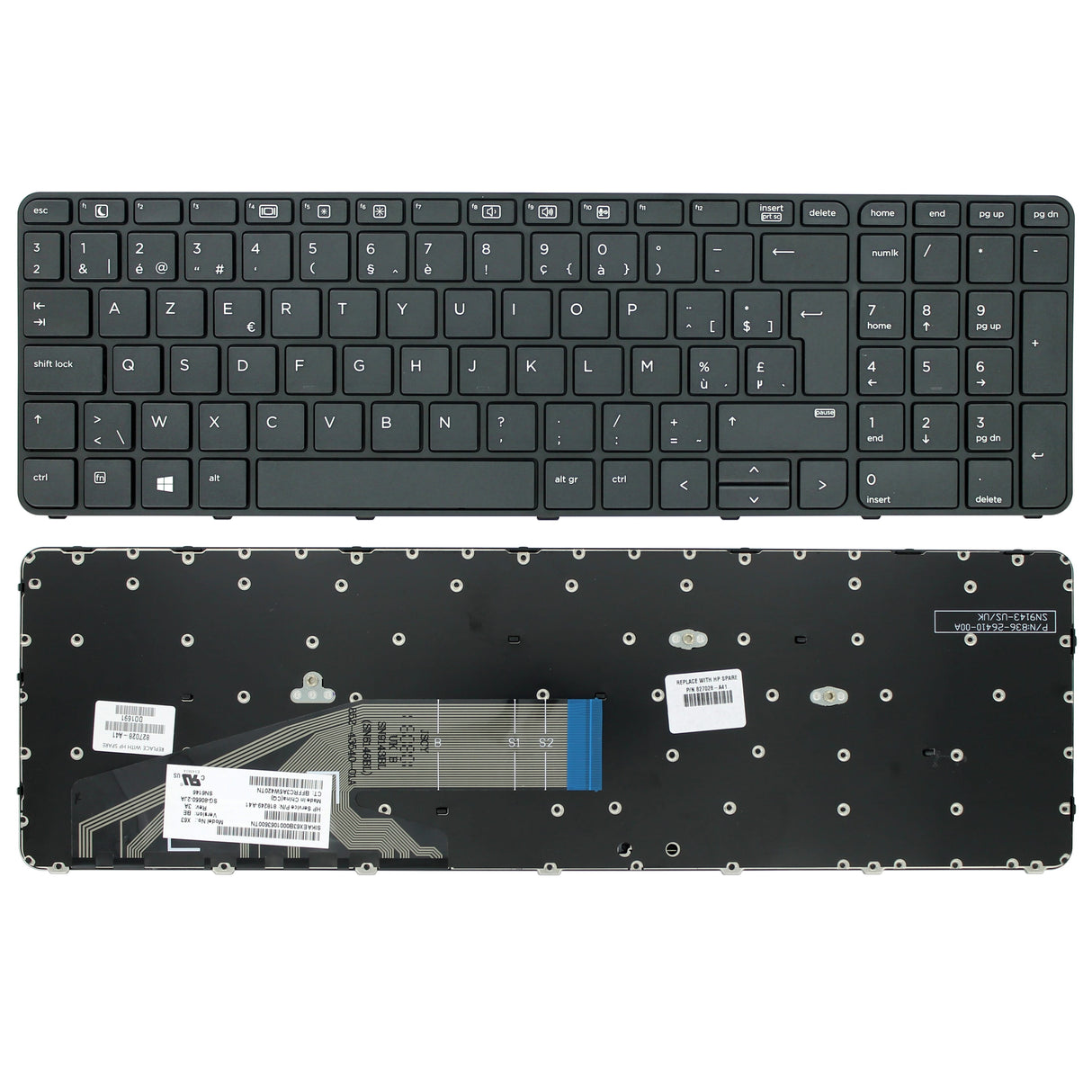 HP bærbar tastatur azerty være