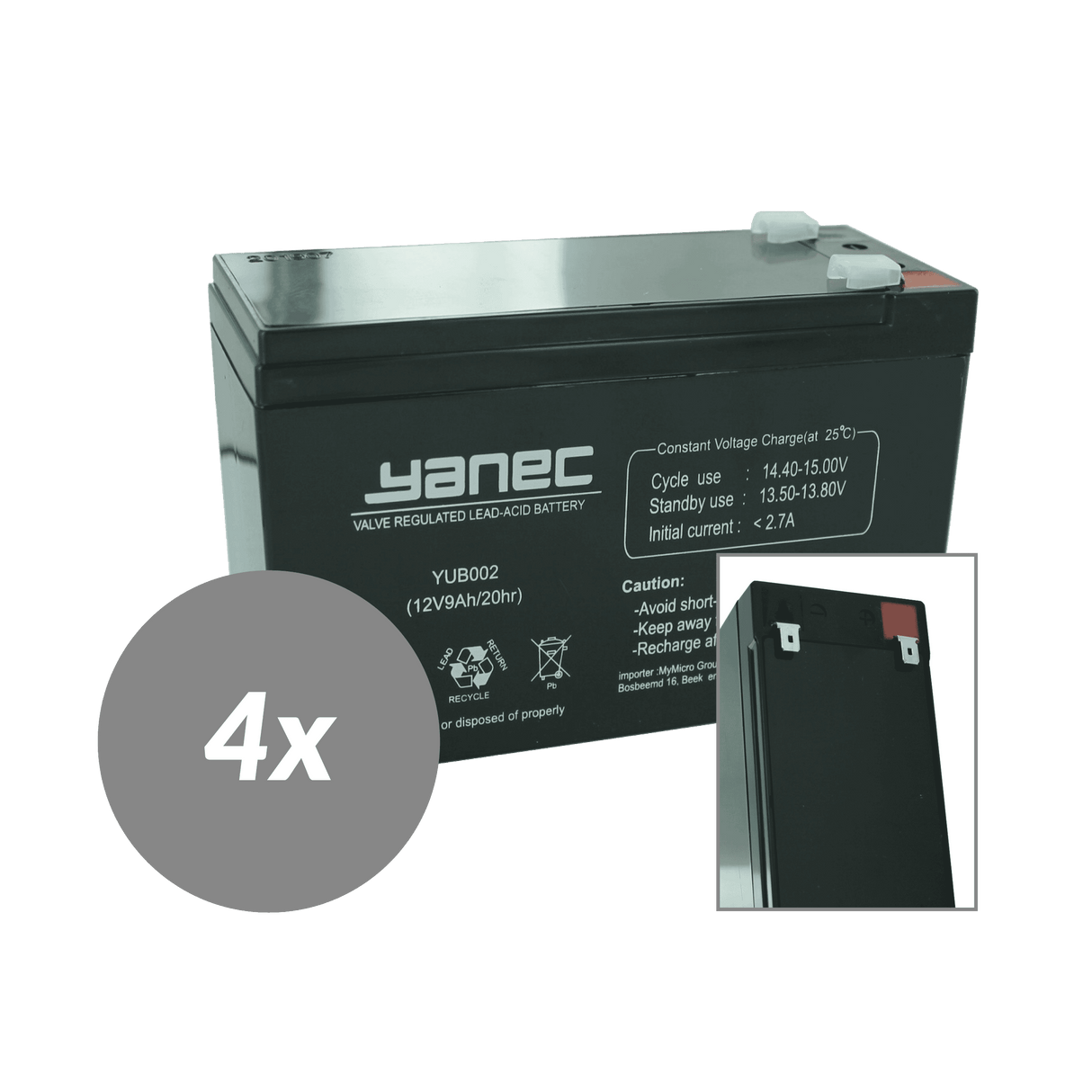 Yanec UPS -batterisättningsuppsättning RBC59 (exklusivt kablar)