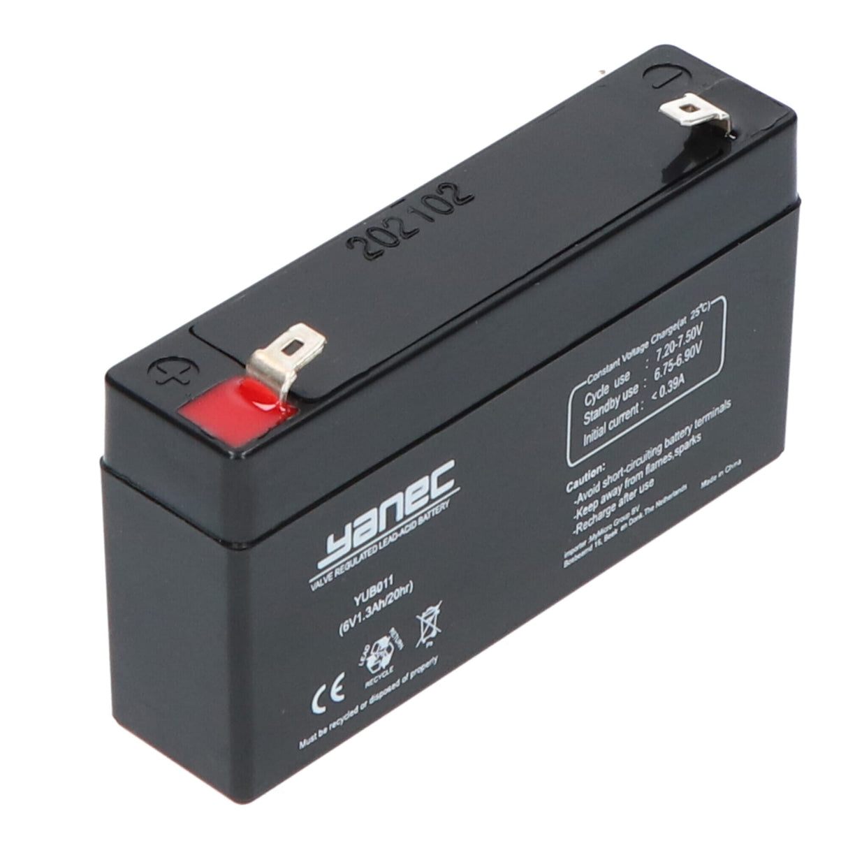 Batteria di piombo Yanec 6V 1.3Ah