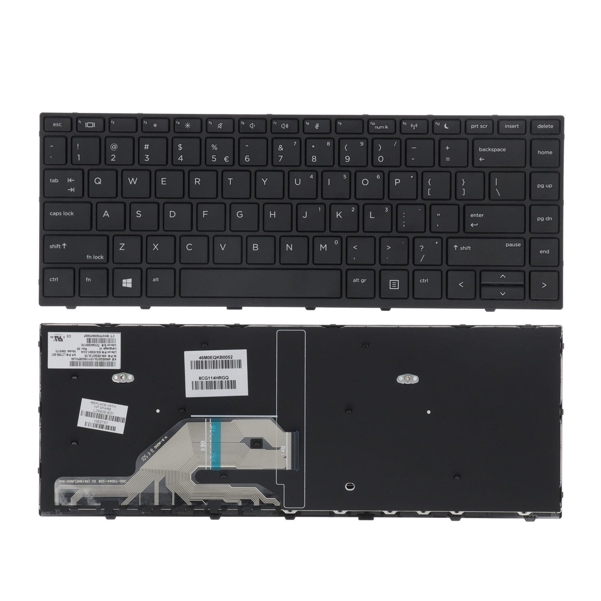 HP notebook klávesnice qwerty nás