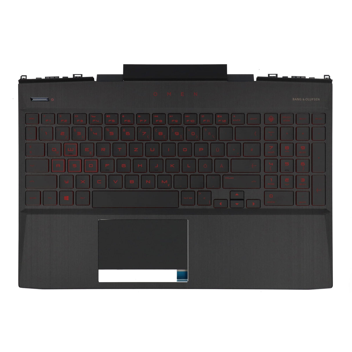 HP Laptop -tastatur QWERTZ DE + TOP -cover, baggrundsbelysning