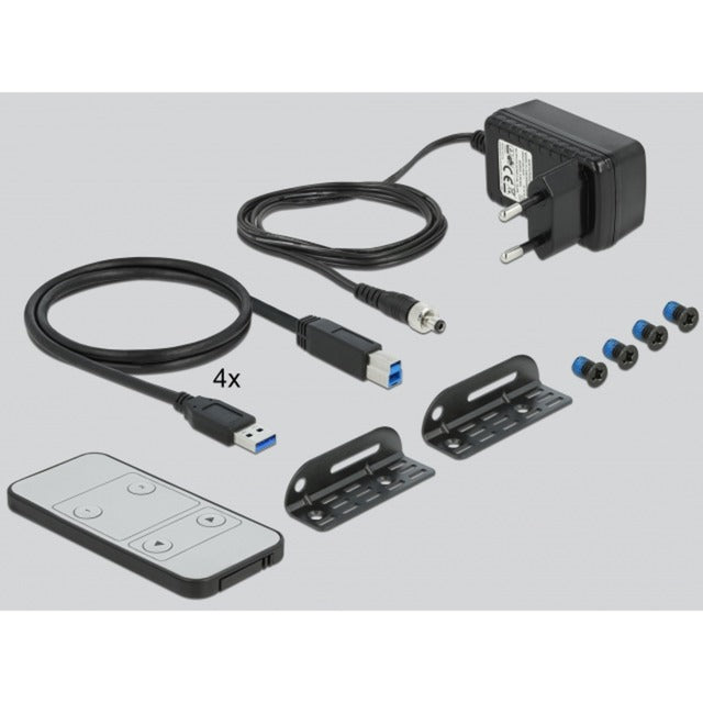 Delock HDMI KVM-switch 4K 60 Hz med USB och ljud