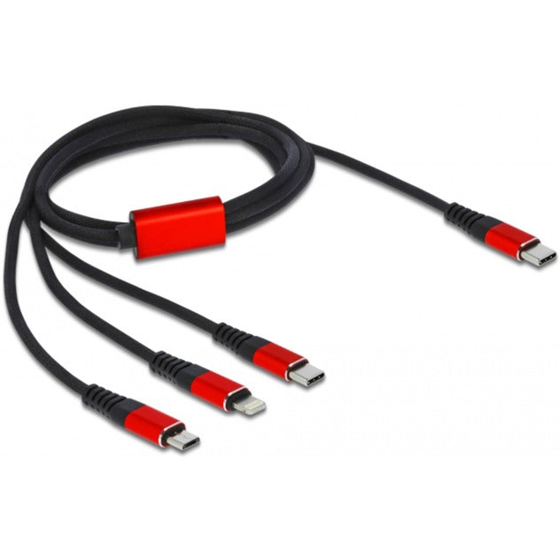 Kabel nabíjecího kabelu Delock USB 3-in-1 USB-C na Lightning + Micr