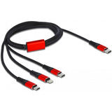 Kabel nabíjecího kabelu Delock USB 3-in-1 USB-C na Lightning + Micr