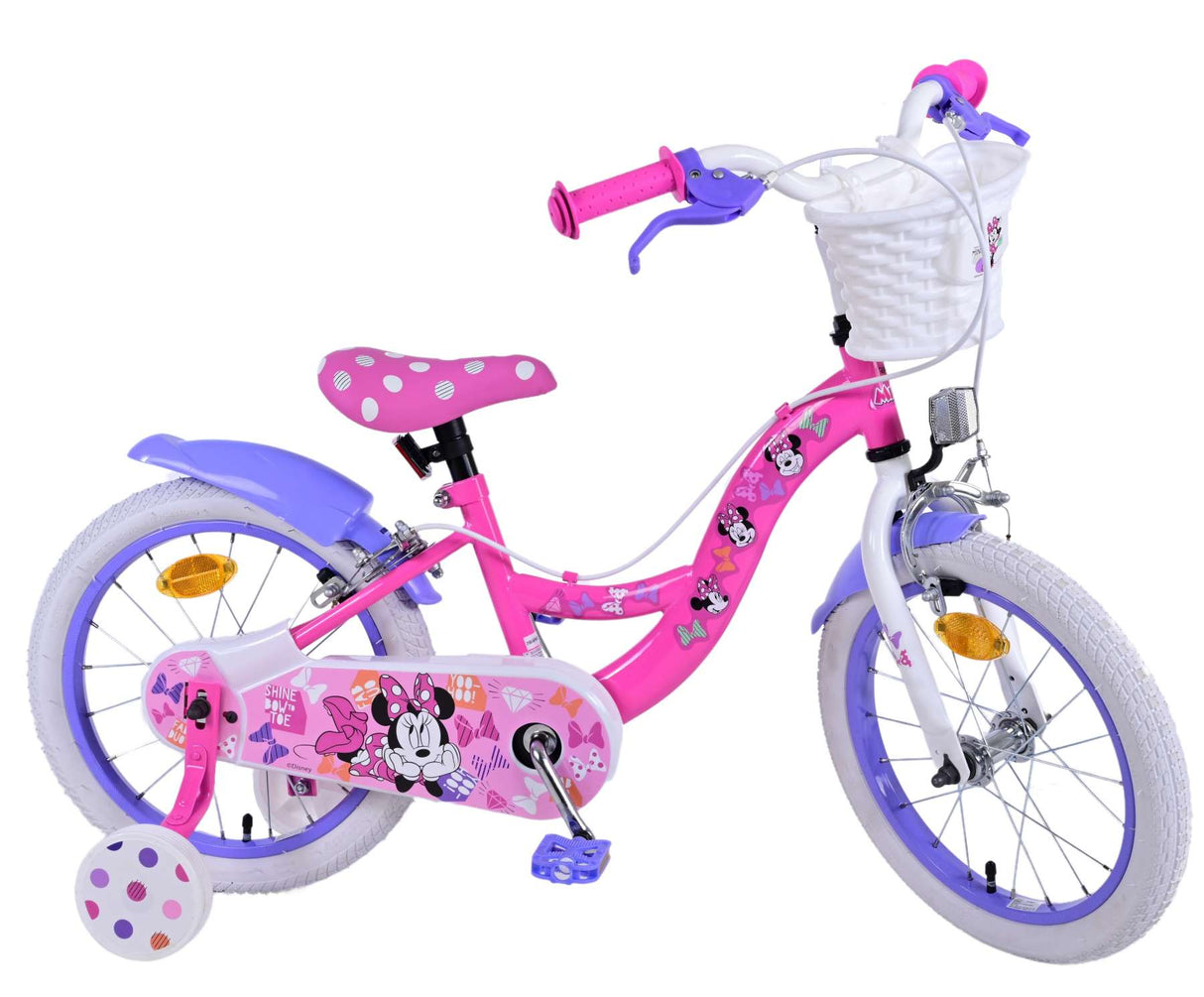Disney Minnie Børns cykelpiger 16 tommer lyserøde to håndbremser