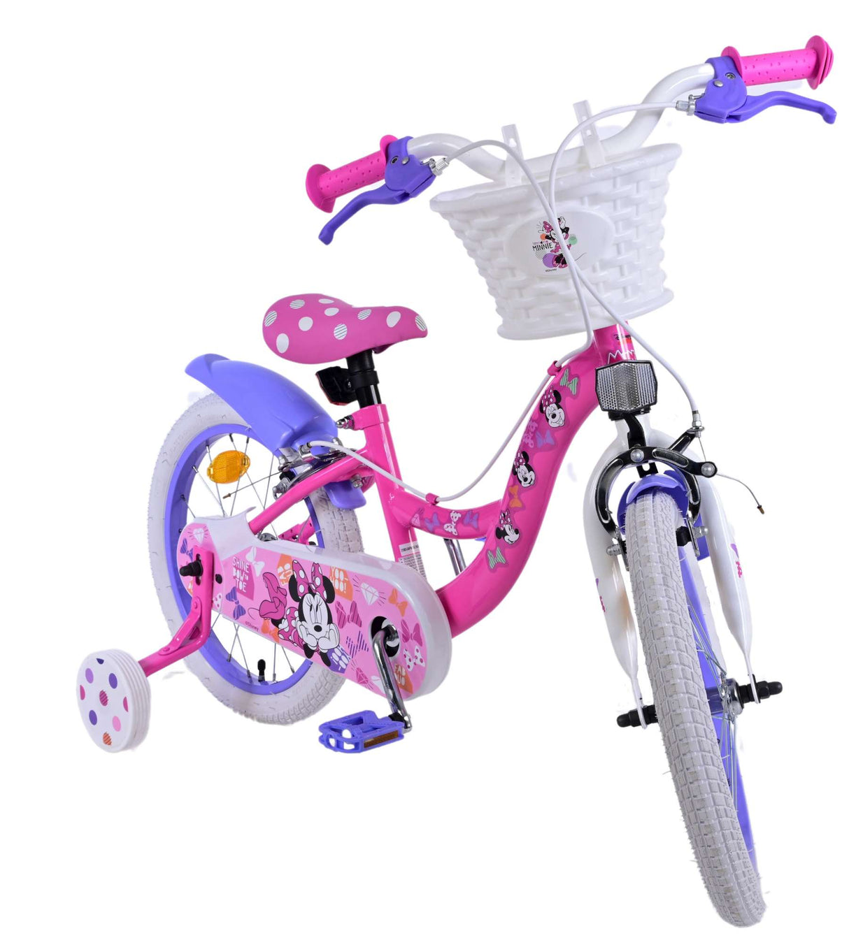 Disney Minnie Børns cykelpiger 16 tommer lyserøde to håndbremser