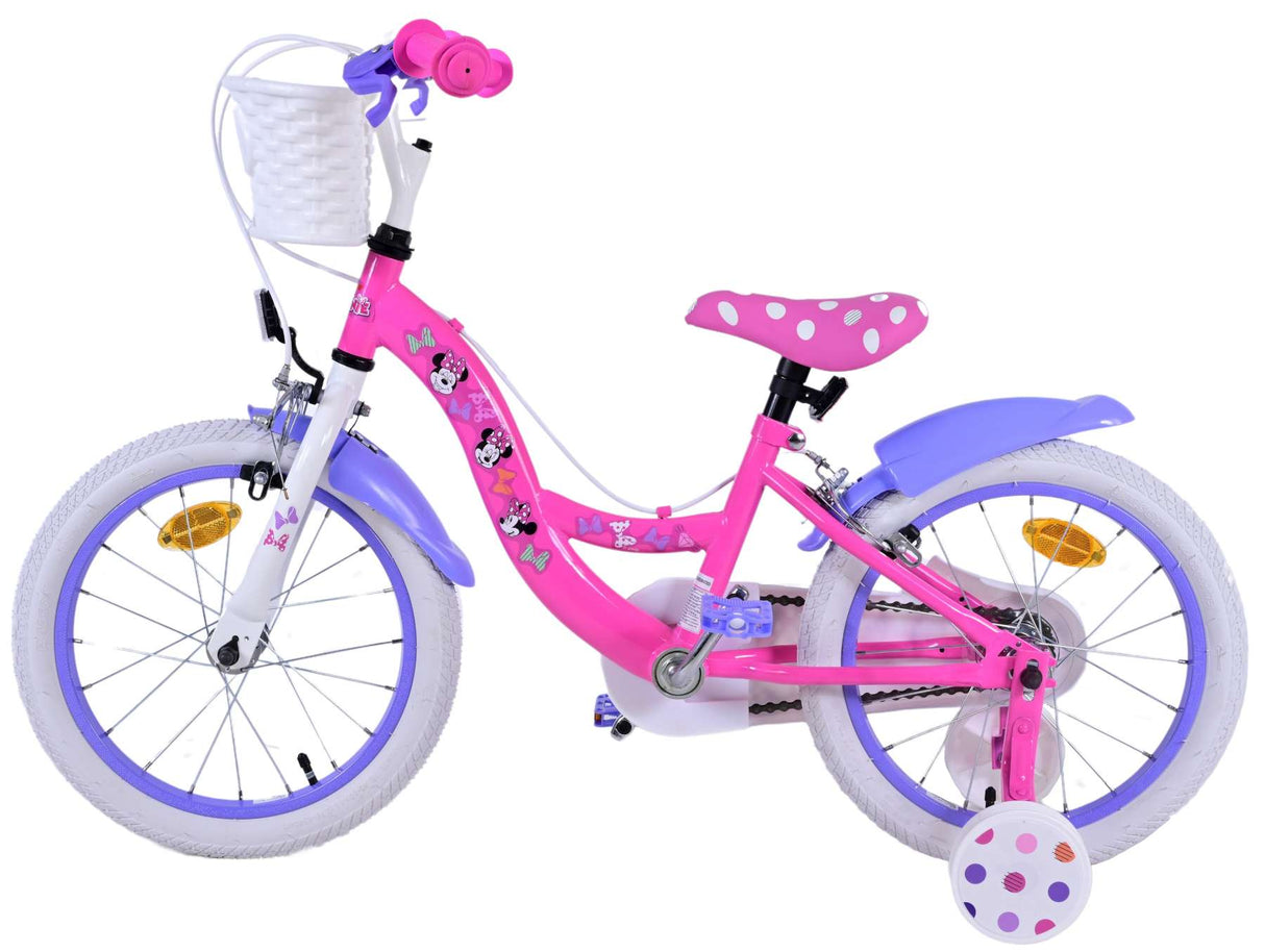 Disney Minnie Børns cykelpiger 16 tommer lyserøde to håndbremser