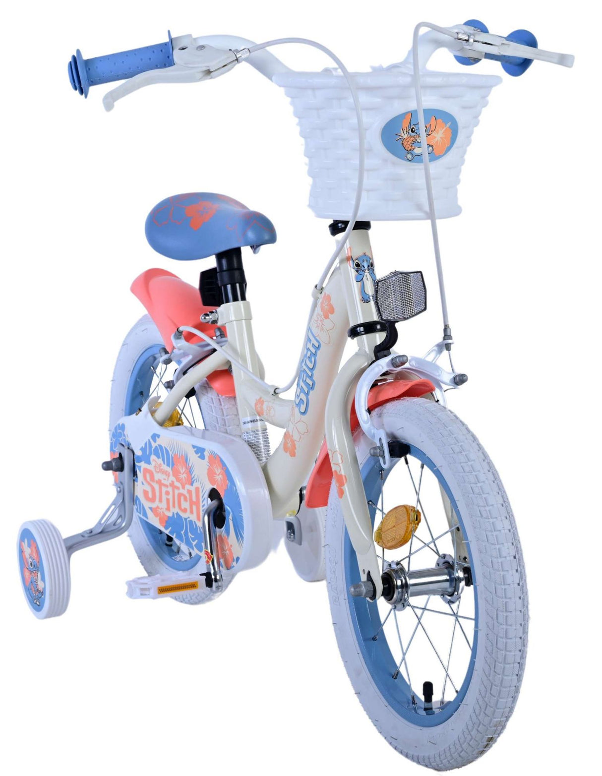 Cucire le ragazze in bici per bambini da 14 pollici freni a due mani blu di corallo
