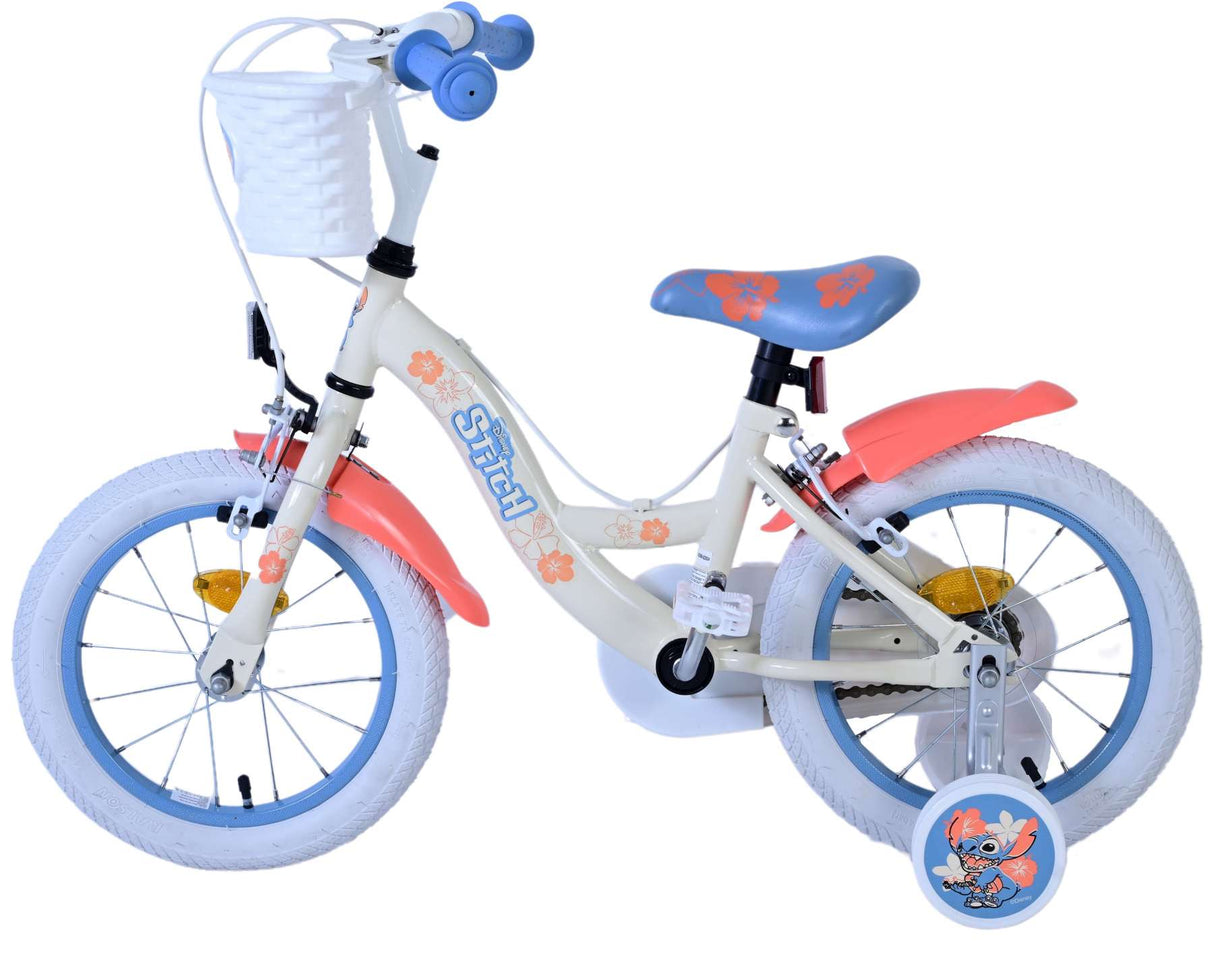 Cucire le ragazze in bici per bambini da 14 pollici freni a due mani blu di corallo