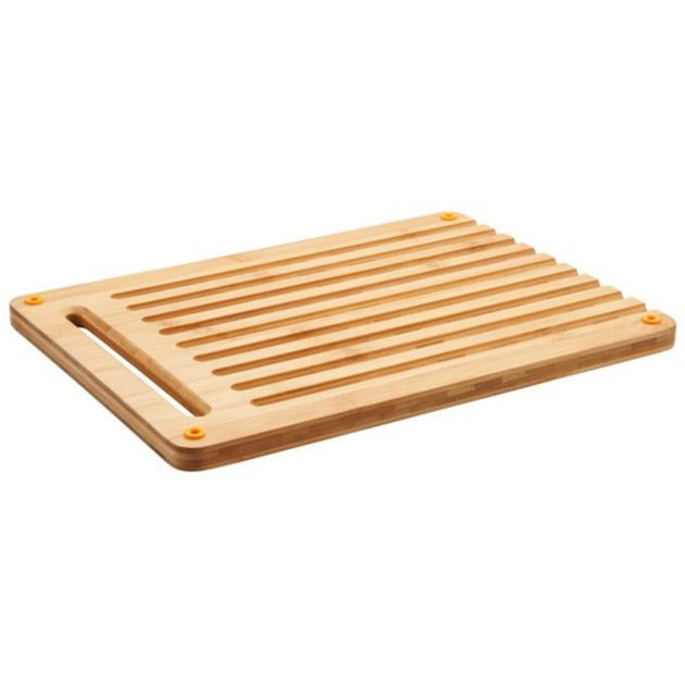 Fiskars Formal Forma Conjunto de pan de pan de bambú y cuchillo