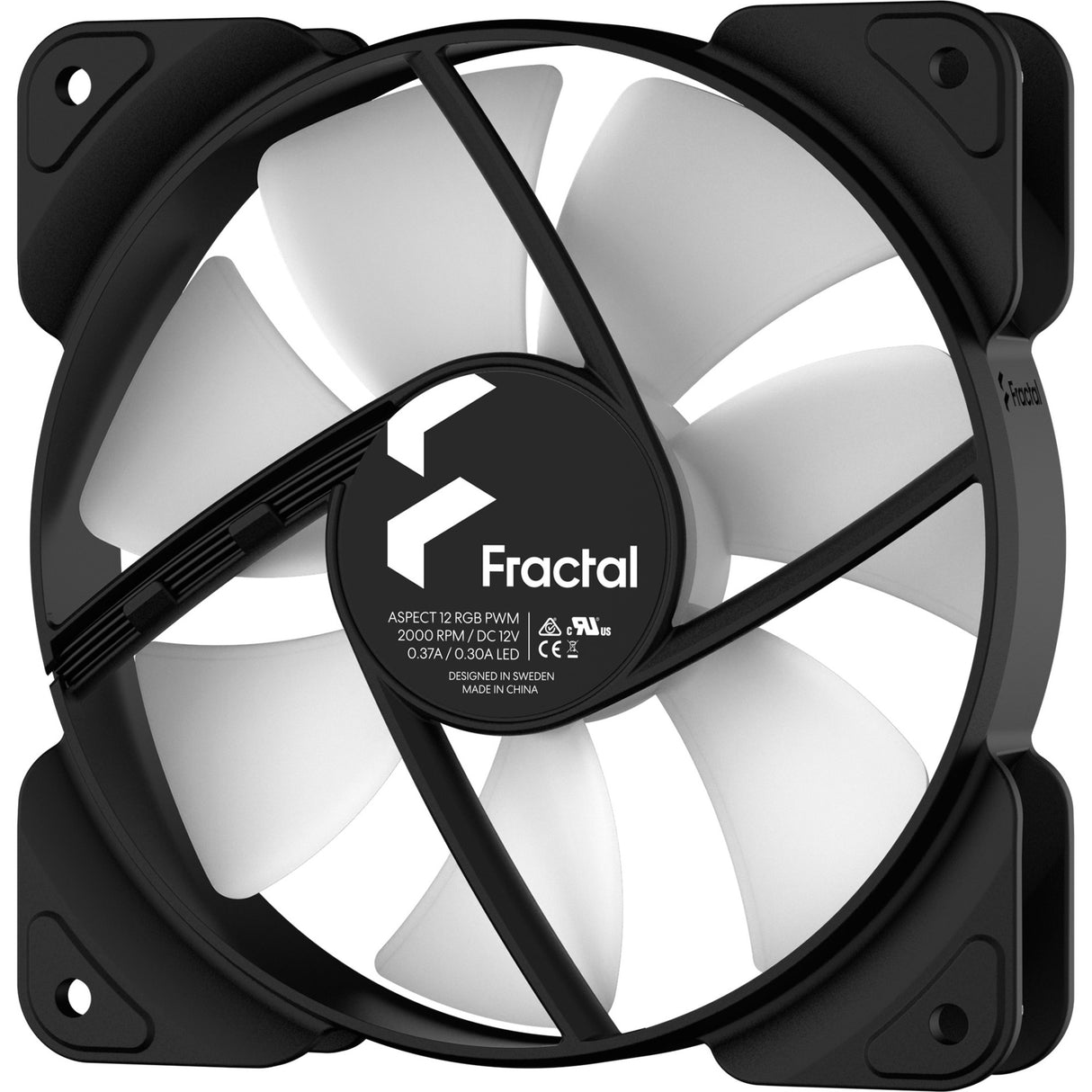 Fraktalny aspekt projektu 12 RGB PWM Black Frame 3 pakiet wentylatora