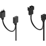 Fraktalny aspekt projektu 12 RGB PWM Black Frame 3 pakiet wentylatora