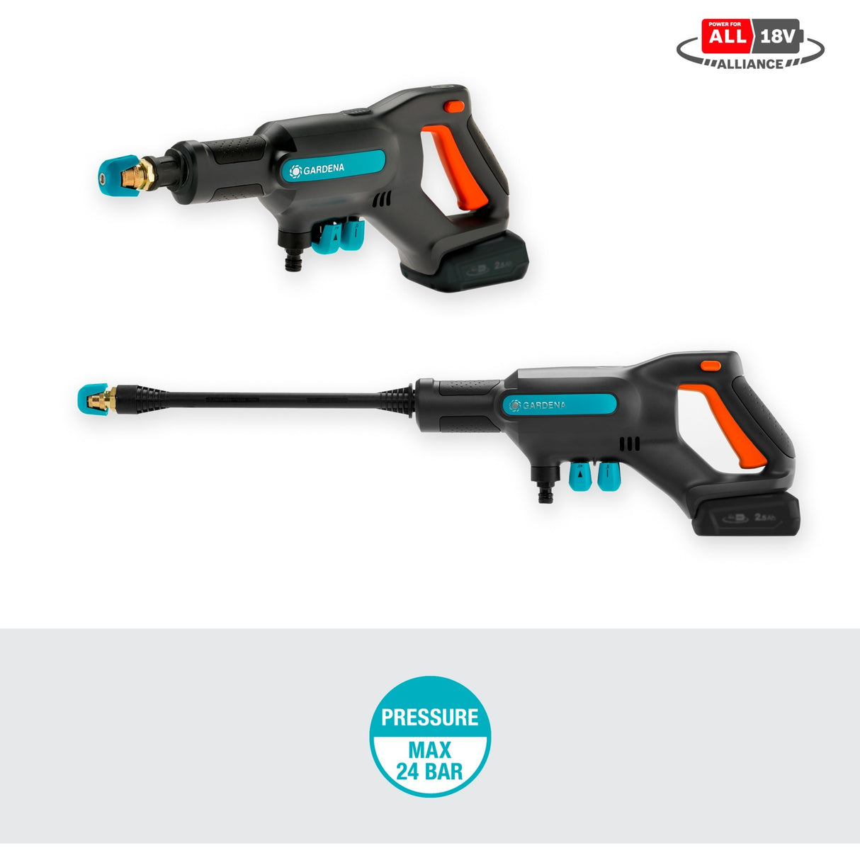 GARDENA AquaClean 24 18 V P4A kant-en-klare set