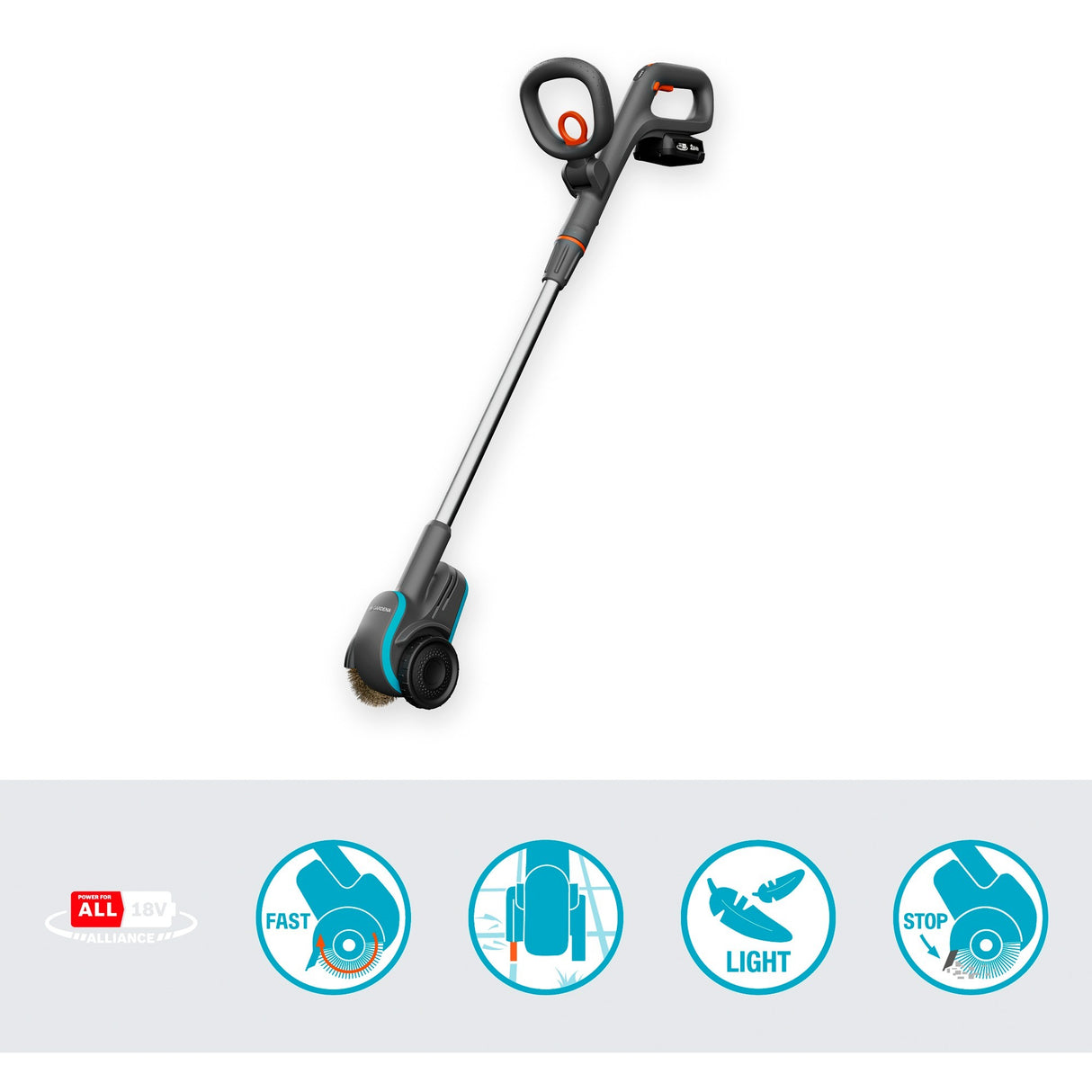 Gardena Easyweed Batería Square Brush 1800 18V P4A Usuarios