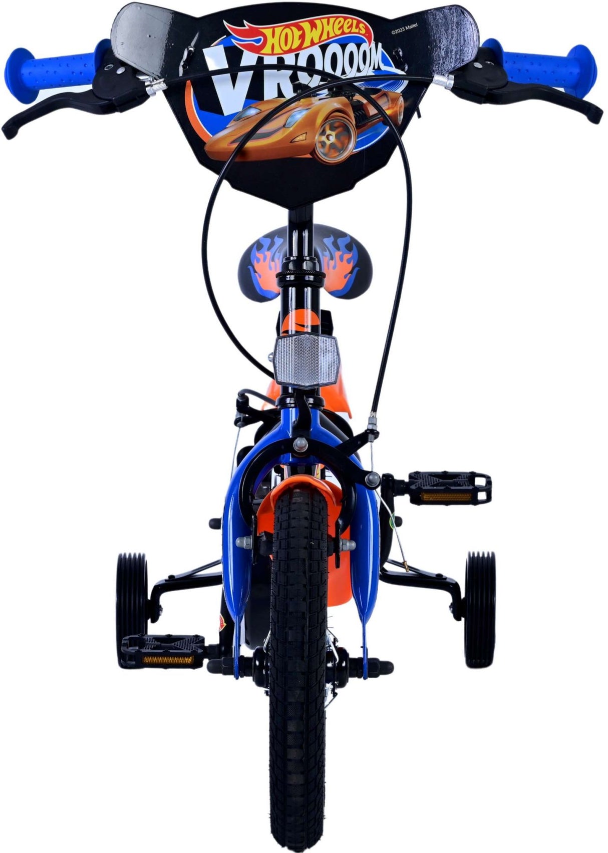 Hot Wheels Children's Bicycle - Drenge - 12 tommer - Black Orange Blue - To håndbremser