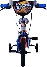 Hot Wheels Children's Bicycle - Drenge - 12 tommer - Black Orange Blue - To håndbremser