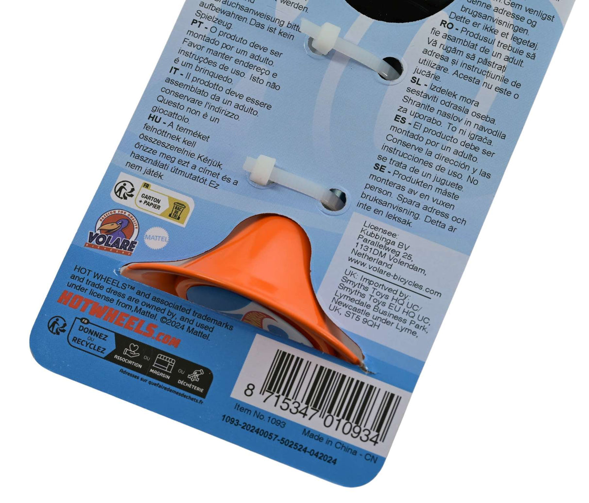 Hot Wheels Fietsteter - pojkar - orange svart