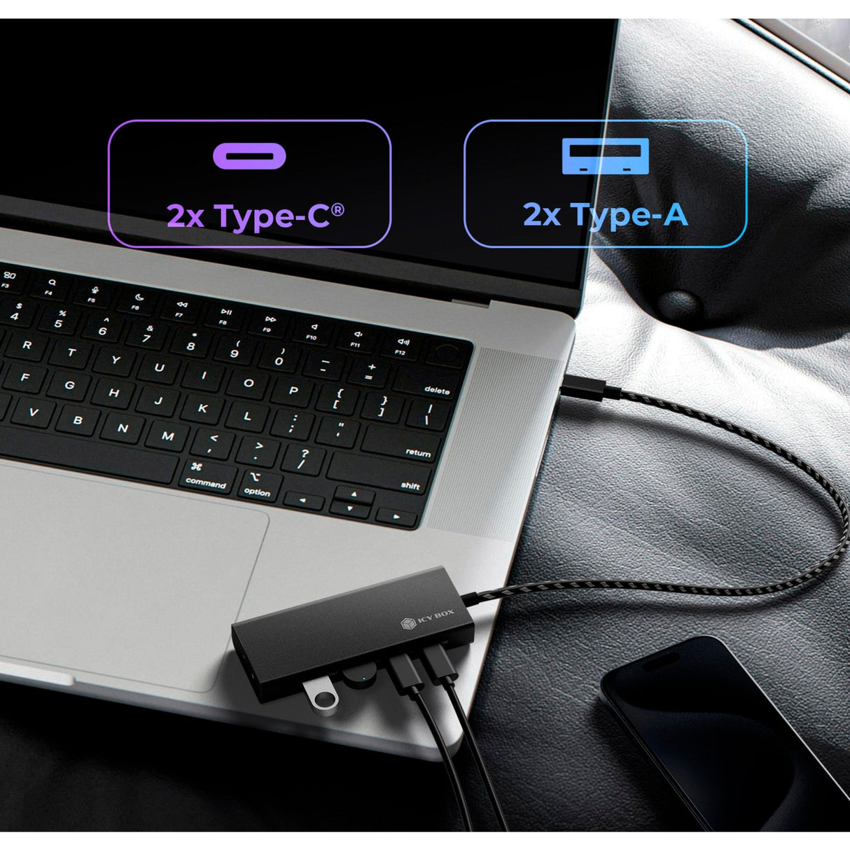 Lodowate Box 4-Bever Hub z USB-C 3.2 Gen 2
