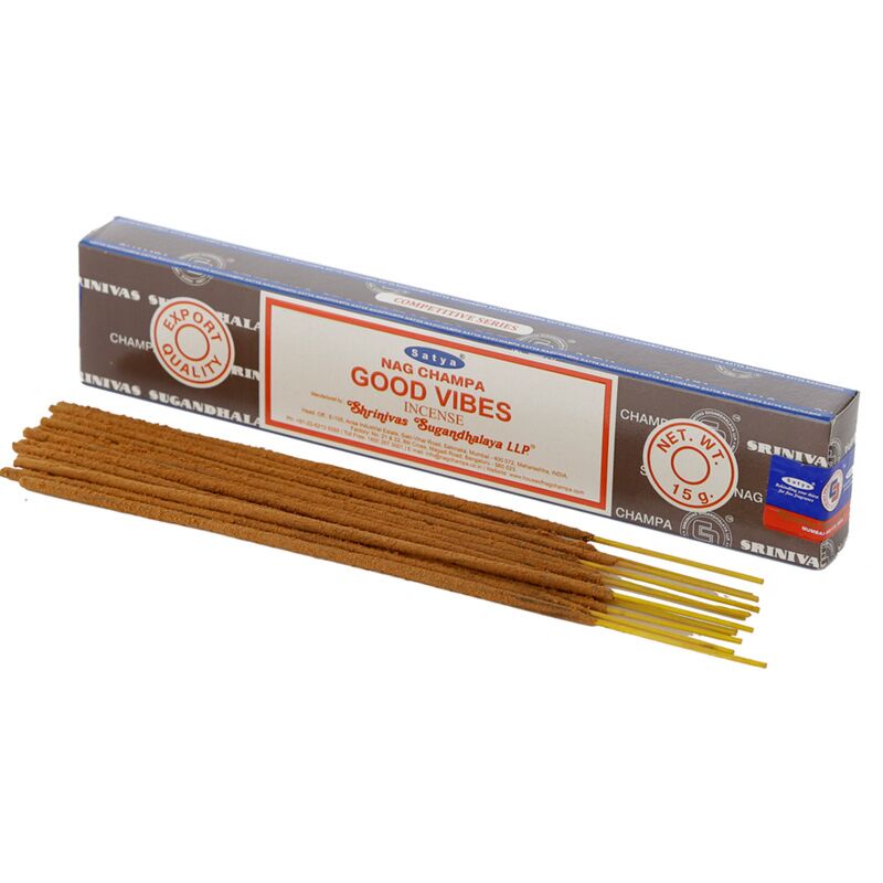 01355 gutt Schwéngungen - Satya nag Champing-Incensions Bengel