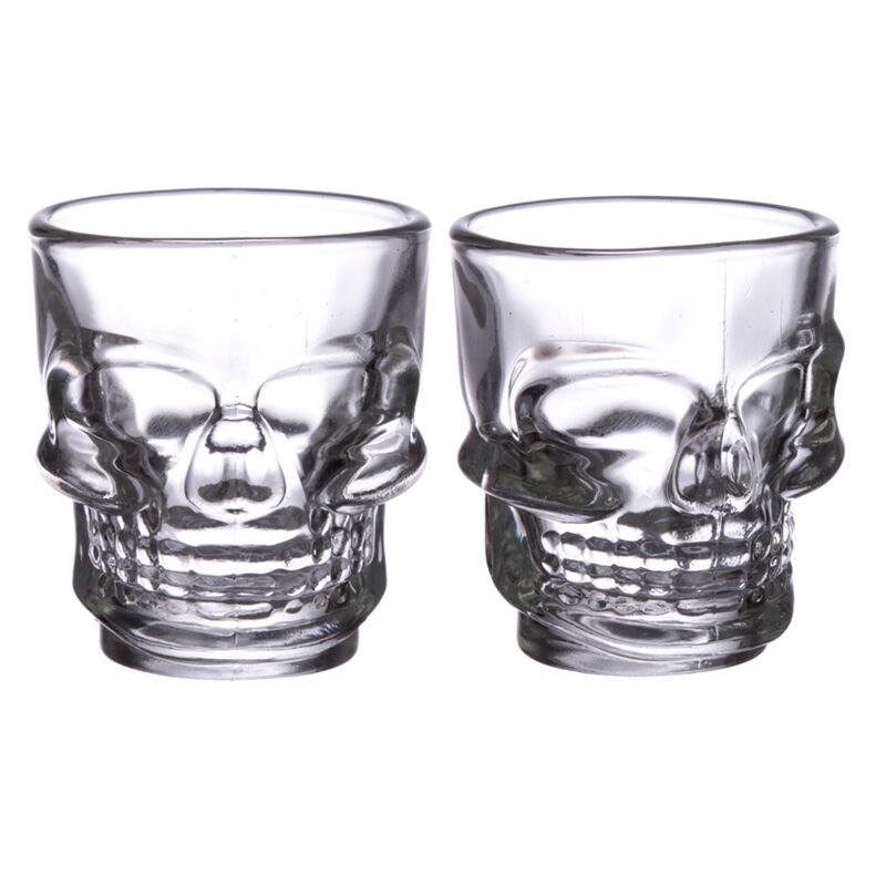 2 vasos de vasos de chupito (60 ml) - Calavera