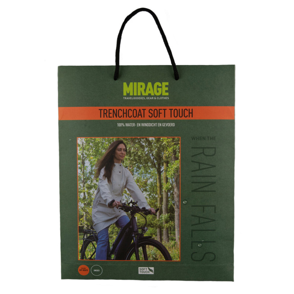 Mirage Raincoat Rainball Trenchcoat - Størrelse XL - Lavet af Polyester Soft Touch - Off White