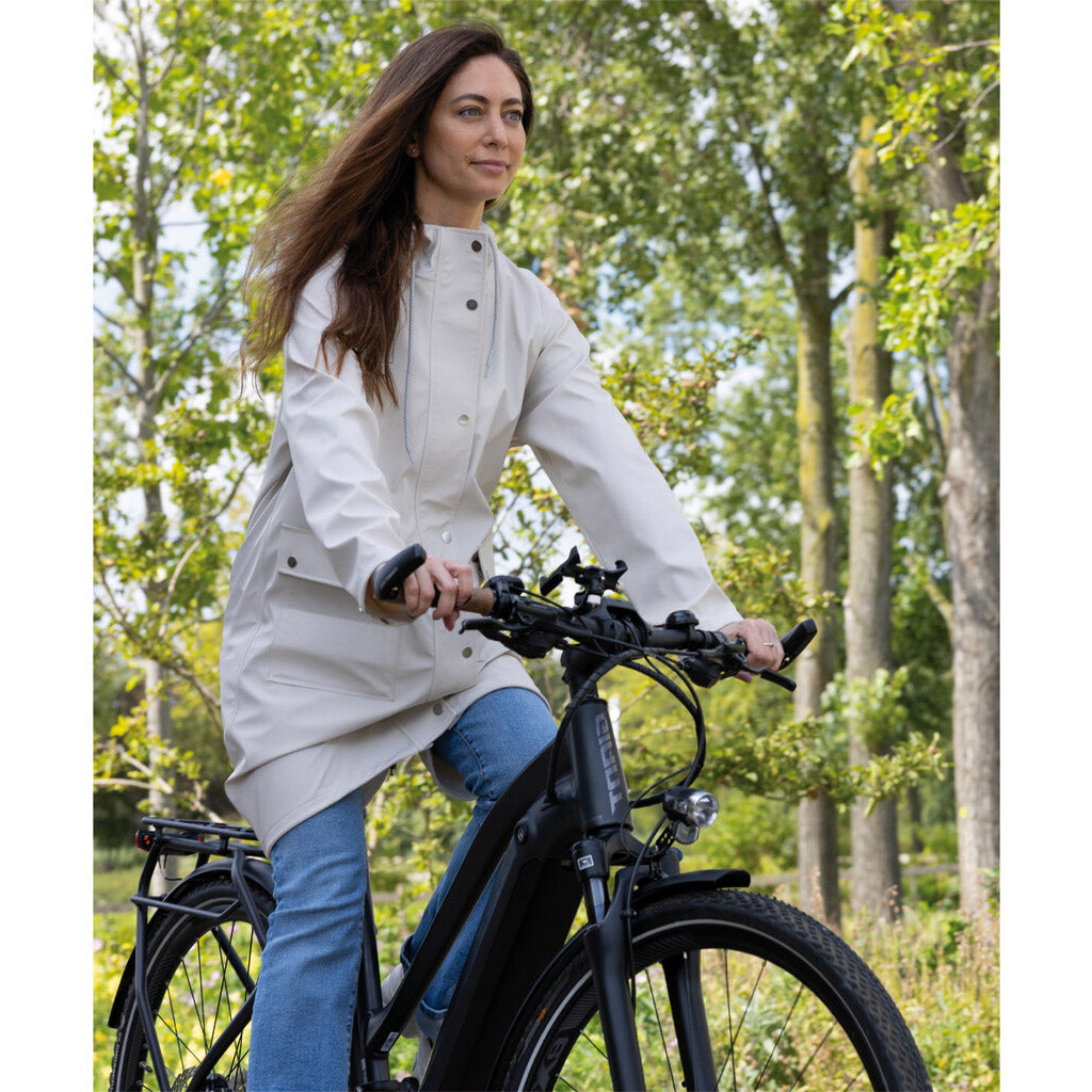 Mirage Raincoat Rainball Trenchcoat - Størrelse XL - Lavet af Polyester Soft Touch - Off White