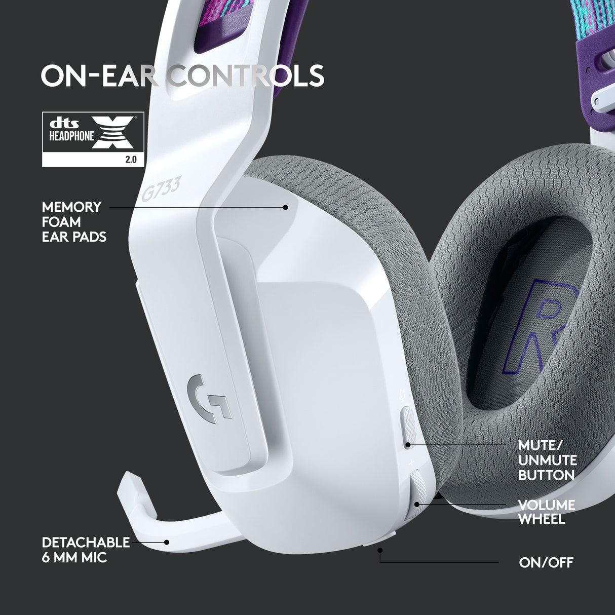 Logitech G733 Lightspeed Wireless RGB Gaming Headset